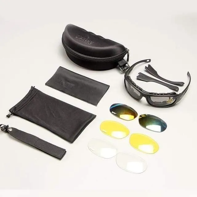 Taktische C6 Gläser Militärbrille Kugelsichere Armee Sonnenbrille Mit 4 Objektiv Männer Schießen Brillen Motorrad Gafas