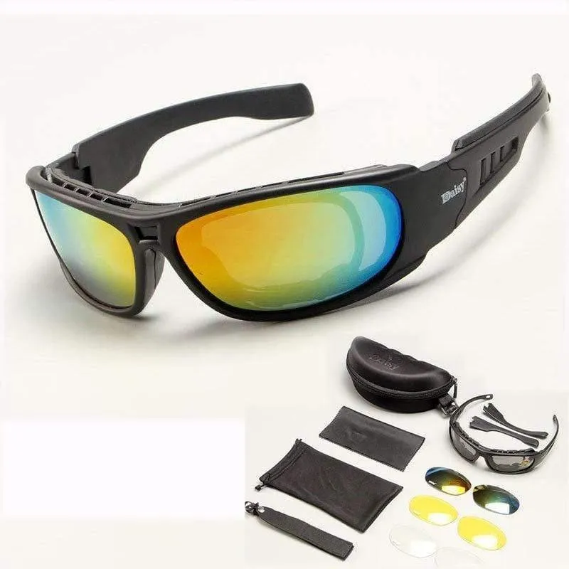 Taktische C6 Gläser Militärbrille Kugelsichere Armee Sonnenbrille Mit 4 Objektiv Männer Schießen Brillen Motorrad Gafas