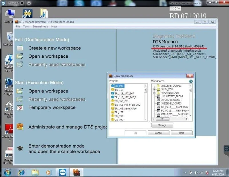 2019.09 MB-Stern C4 C5 SD C4 schließen volle Software an Enthaltenes X-ENTRY / DAS / EPC / WIS / EWA / VEDIAMO / DTS / HHTWIN / PL73 / StarFinder auf HDD / SSD