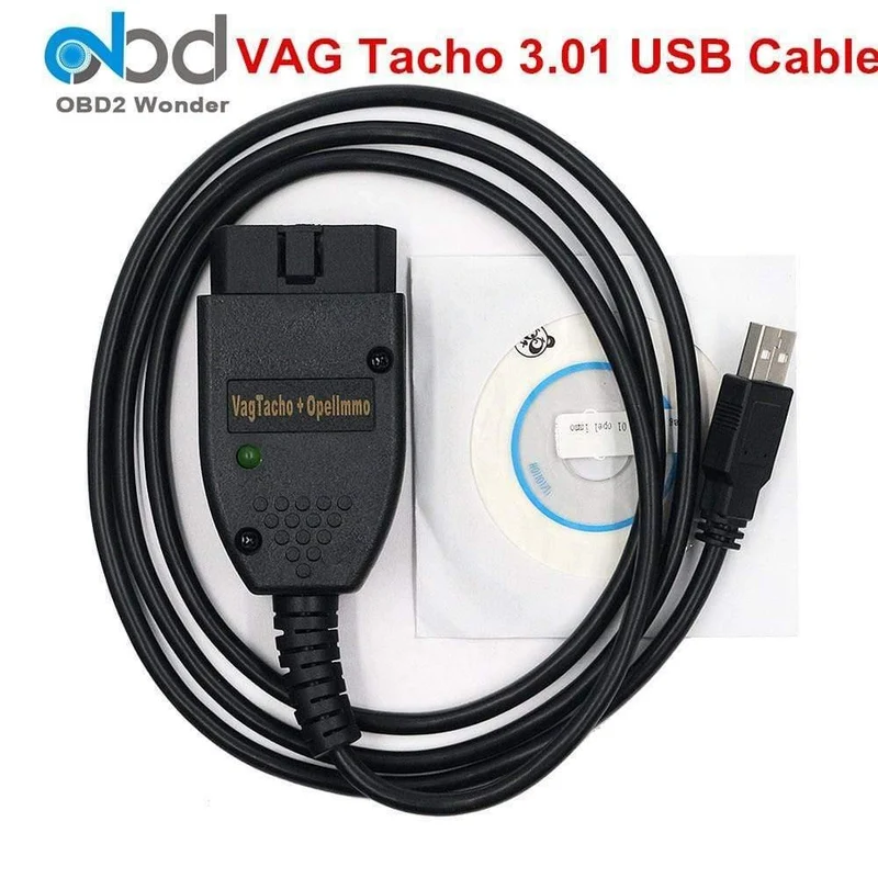 Vag Tacho 3.01 USB-Diagnosekabel VAG OBD2 Scan-Tool für Opel IMMO Airbag-Reset-Scanner VAGTACHO 3.01 OBDII-Adapter