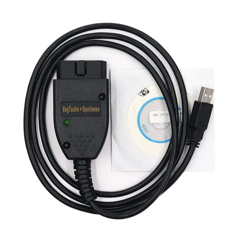 Vag Tacho 3.01 USB-Diagnosekabel VAG OBD2 Scan-Tool für Opel IMMO Airbag-Reset-Scanner VAGTACHO 3.01 OBDII-Adapter
