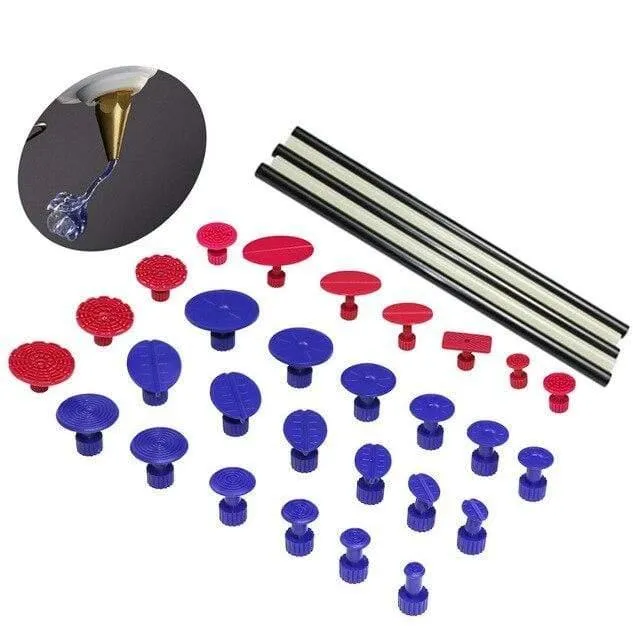 PDR Werkzeuge Kleber Puller Set Auto Dent Repair Kit Paintless Hagel Dent Remover Folie Hammer Tabs Klebepistole Hand Set DIY Repair Tools
