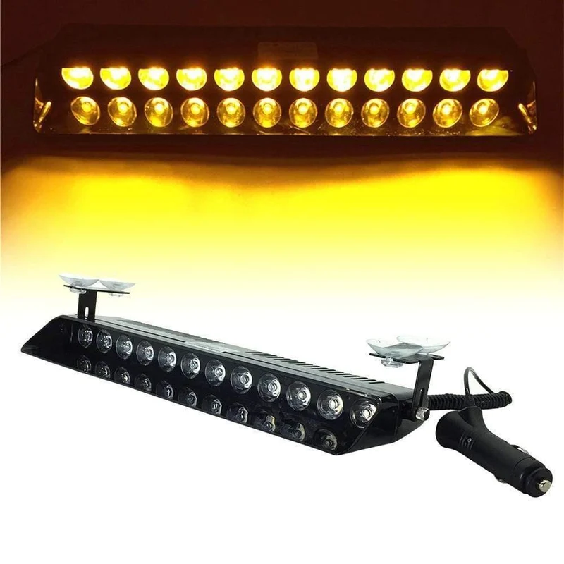 9LED 12LED Rot Blau Gelb Auto Polizei Strobe Flash Light Windschutzscheibe Sucker Dash Notfall Warnung Nebelscheinwerfer