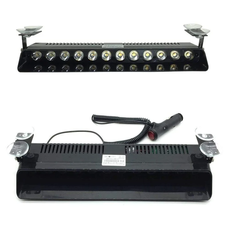 9LED 12LED Rot Blau Gelb Auto Polizei Strobe Flash Light Windschutzscheibe Sucker Dash Notfall Warnung Nebelscheinwerfer