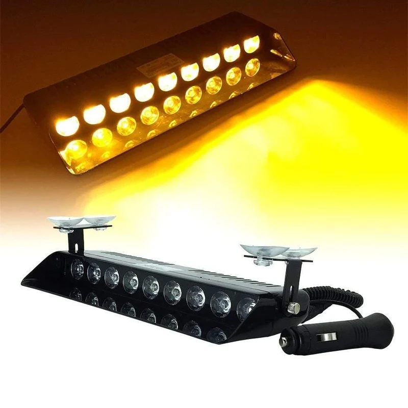 9LED 12LED Rot Blau Gelb Auto Polizei Strobe Flash Light Windschutzscheibe Sucker Dash Notfall Warnung Nebelscheinwerfer