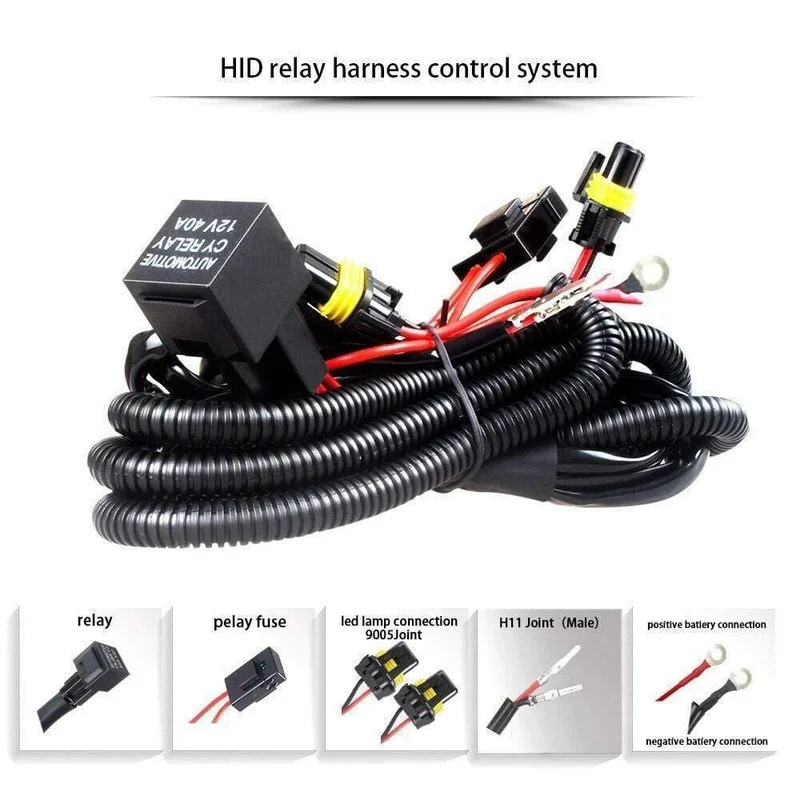 Car Kit Xenon HID-Kabelbäume H1 H3 9005 9006 HB3 HB4 880 H11 H7 HID-Kabelbaum-Kabelsatz Motorrad 12V 35W / 55W