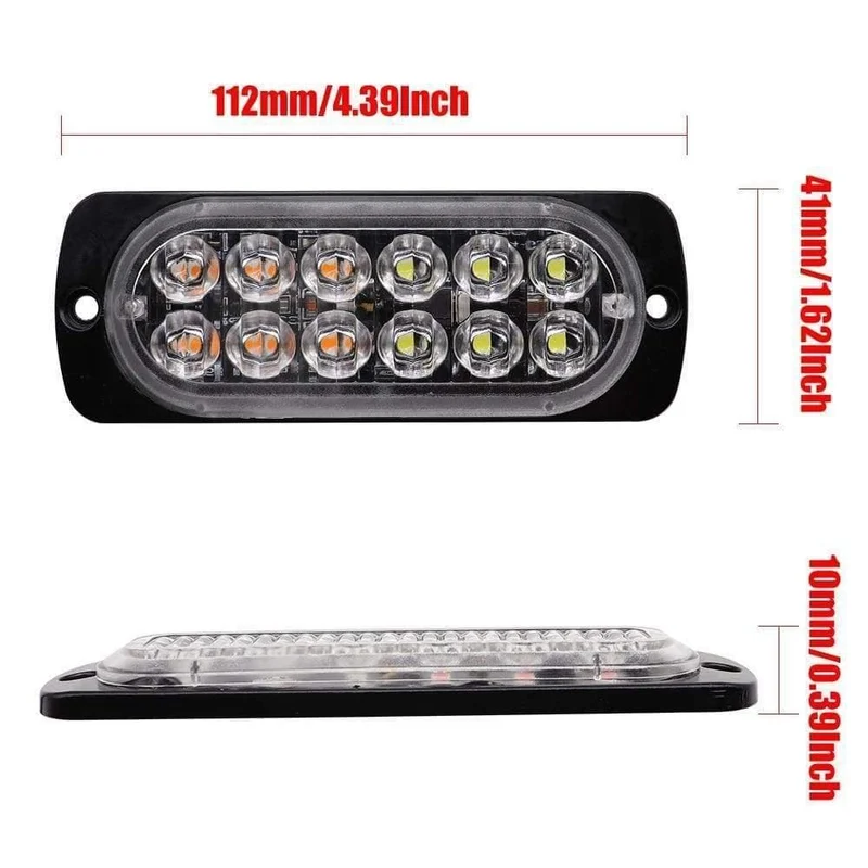 LED-Blitz-Warnlicht, Gitter, blinkend, Pannennotlicht, Motorrad, Auto, LKW, Seitenleuchte, Verkehrssignal, Licht, 12 V, 24 V