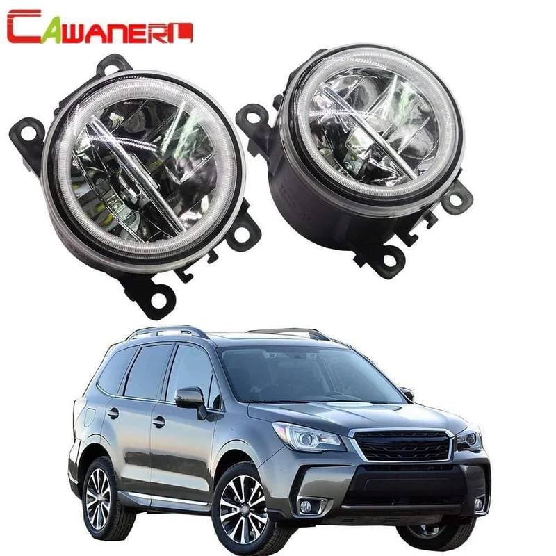 Auto LED Nebelscheinwerfer + Angel Eye DRL Tagfahrlicht 4000LM 12V Für Subaru Forester 2013 2014 2015 2016 2017 2018
