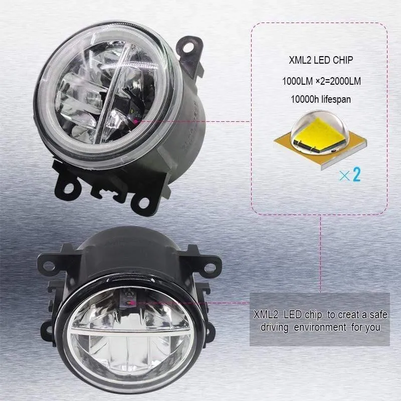 Auto LED Nebelscheinwerfer + Angel Eye DRL Tagfahrlicht 4000LM 12V Für Subaru Forester 2013 2014 2015 2016 2017 2018
