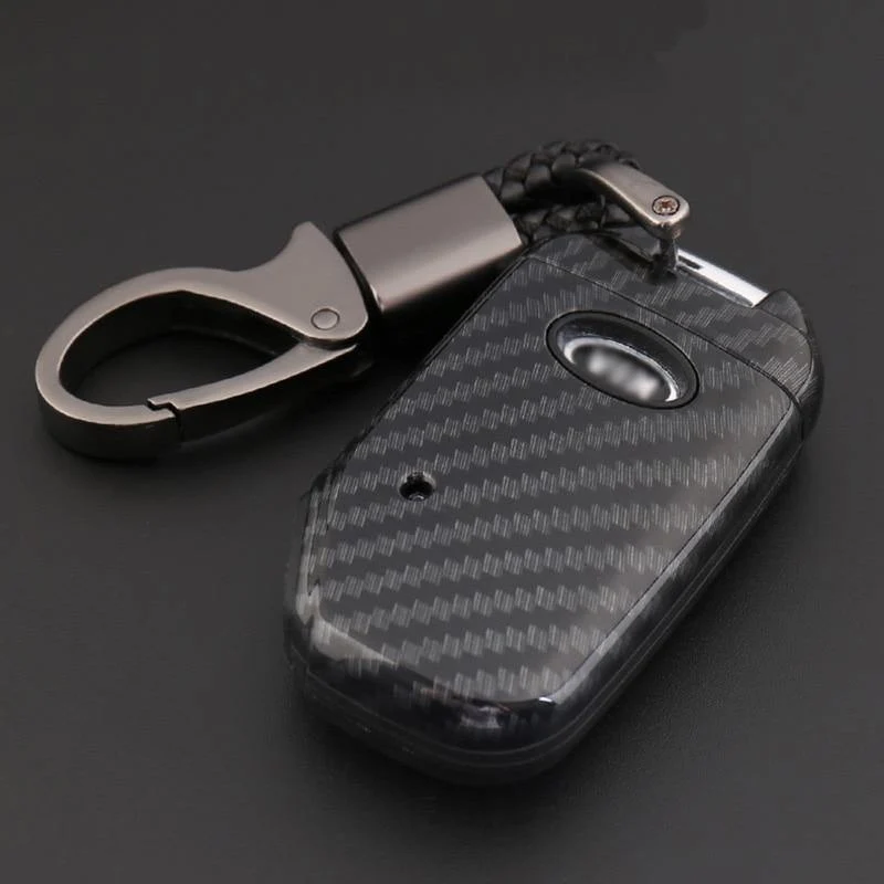 ABS Carbon Shell + Silikon Abdeckung Fernschlüsselhalter Fob Case & KeyChain Für Kia Sportage R 2018