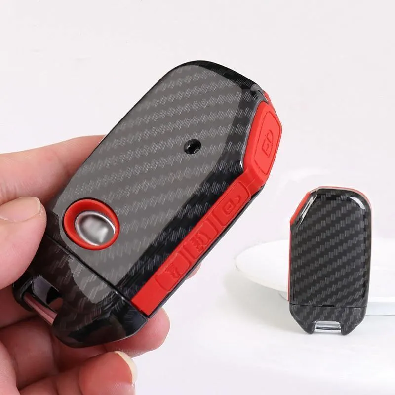 ABS Carbon Shell + Silikon Abdeckung Fernschlüsselhalter Fob Case & KeyChain Für Kia Sportage R 2018