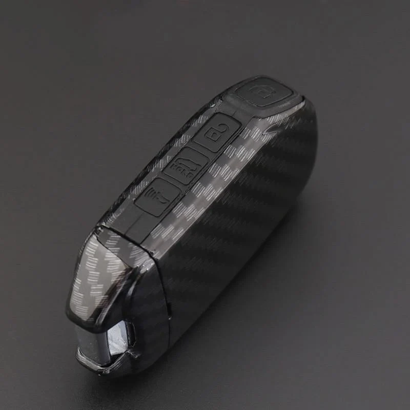 ABS Carbon Shell + Silikon Abdeckung Fernschlüsselhalter Fob Case & KeyChain Für Kia Sportage R 2018