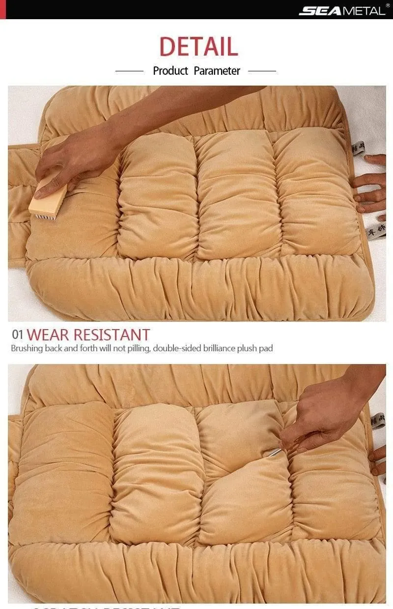 Autositzbezug Plüsch Autositzbezüge Innenraum Sitzkissen Warm Universal Für Winter Protector Teppichmatten Zubehör