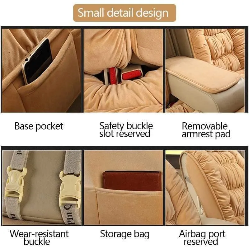 Autositzbezug Plüsch Autositzbezüge Innenraum Sitzkissen Warm Universal Für Winter Protector Teppichmatten Zubehör