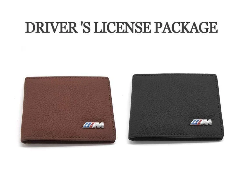 Echtes Leder Führerschein Tasche Für Audi Audi Kia Klassische Geldbörse Notecase Auto M Logo Führerschein Paket Für BMW