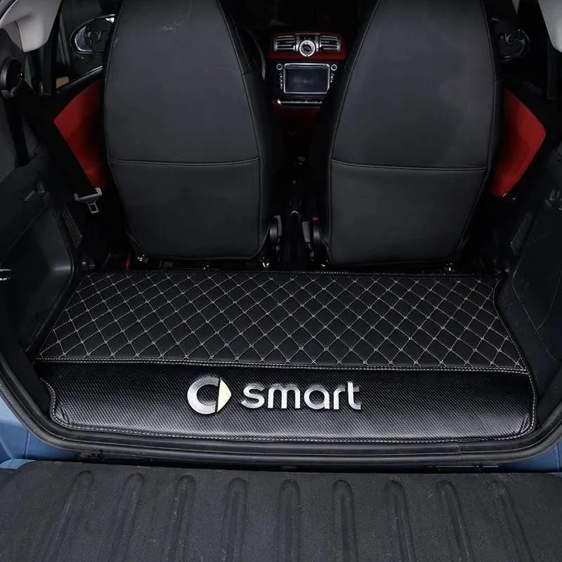 Anti-Schmutz-Pad für den hinteren Heckkasten des Autos für Smart 451 fortwo. Modifikationszubehör, Kofferraumschutzmatte, Logo-Dekoration, Auto-Styling