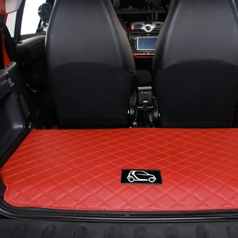 Anti-Schmutz-Pad für den hinteren Heckkasten des Autos für Smart 451 fortwo. Modifikationszubehör, Kofferraumschutzmatte, Logo-Dekoration, Auto-Styling