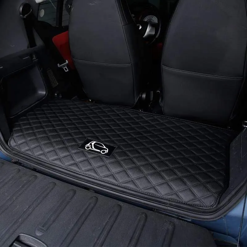 Anti-Schmutz-Pad für den hinteren Heckkasten des Autos für Smart 451 fortwo. Modifikationszubehör, Kofferraumschutzmatte, Logo-Dekoration, Auto-Styling
