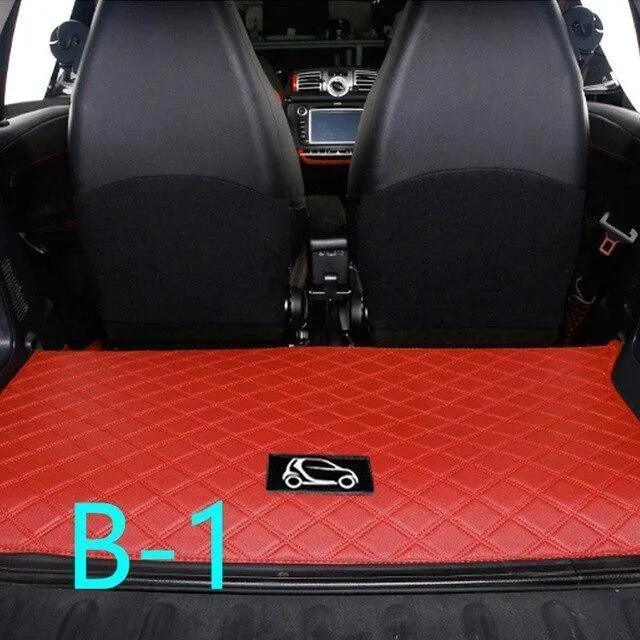 Anti-Schmutz-Pad für den hinteren Heckkasten des Autos für Smart 451 fortwo. Modifikationszubehör, Kofferraumschutzmatte, Logo-Dekoration, Auto-Styling