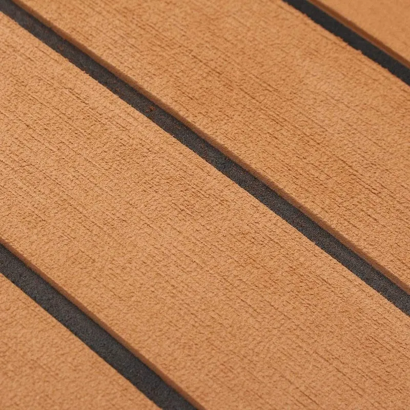 120cmx240cmx5mm Selbstklebender EVA-Schaum-Imitat-Teakholz-Blatt-Boots-Yacht-synthetischer Teakholz-Decking Brown und schwarzer Großhandel
