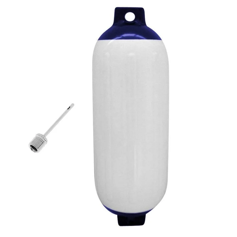 2 Stück UV-geschützter Bootsfender, Vinyl, gerippt, aufblasbarer Stoßfänger, Marine-Dock-Schild, Schutz, PVC, 11 x 40 cm, für Yacht, Schnellboot