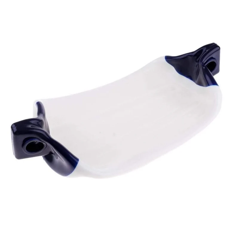 2 Stück UV-geschützter Bootsfender, Vinyl, gerippt, aufblasbarer Stoßfänger, Marine-Dock-Schild, Schutz, PVC, 11 x 40 cm, für Yacht, Schnellboot