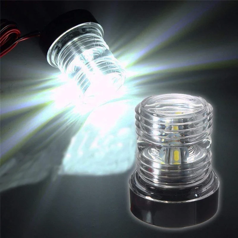360-Grad-Navigations-Ankerlicht für Boote, superhell, 12 V, Rundumlicht für Boote, weiße Lampe, 6300 K, LED-Navigationslicht