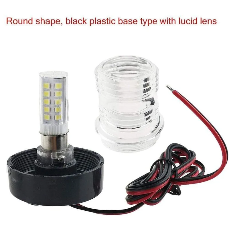 360-Grad-Navigations-Ankerlicht für Boote, superhell, 12 V, Rundumlicht für Boote, weiße Lampe, 6300 K, LED-Navigationslicht