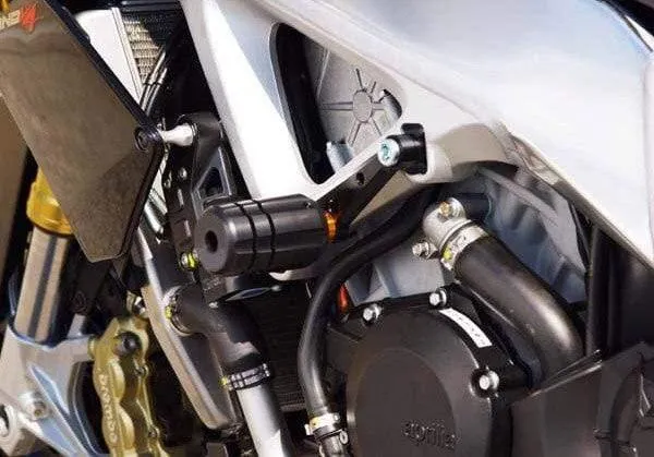1 Set Neue Motorrad Rahmen Slider Protector Sturzpads Schutz Fit für APRILIA Tuono V4 R / ABS 2012-12-RSV4 R ABS 13-2013-