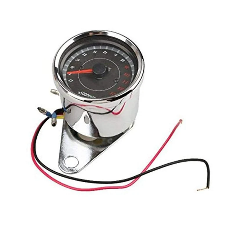 1 PC LED Hintergrundbeleuchtung Motorrad Drehzahlmesser Drehzahlmesser Drehzahlmesser 0-13000 RPM Chrom
