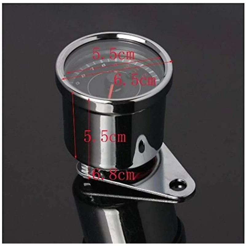 1 PC LED Hintergrundbeleuchtung Motorrad Drehzahlmesser Drehzahlmesser Drehzahlmesser 0-13000 RPM Chrom