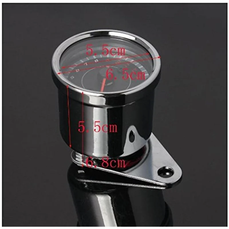 1 PC LED Hintergrundbeleuchtung Motorrad Drehzahlmesser Drehzahlmesser Drehzahlmesser 0-13000 RPM Chrom