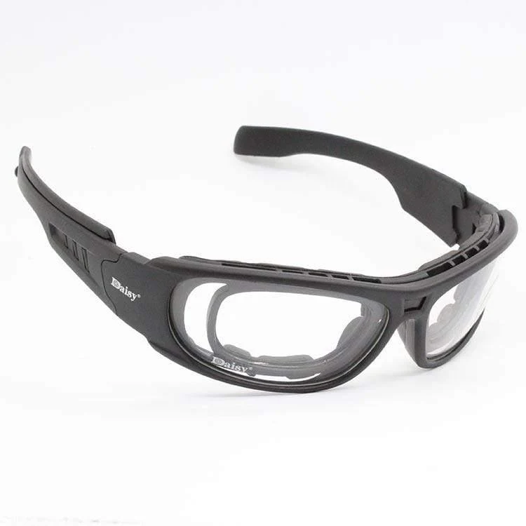 C6 Polarisationsbrille CS Army Tactical Motorcycle Hunting Shooting Airsoft Kugelsichere Militärbrille mit 4-Objektivsatz