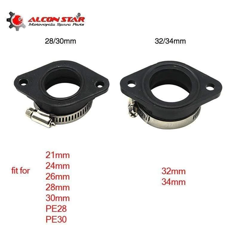 Gummi Motorrad Vergaser Adapter Einlass Ansaugrohr Dirt Bike Für MIKUNI OKO KOSO KEIHIN 28 30 32 34 PE28mm PE30mm