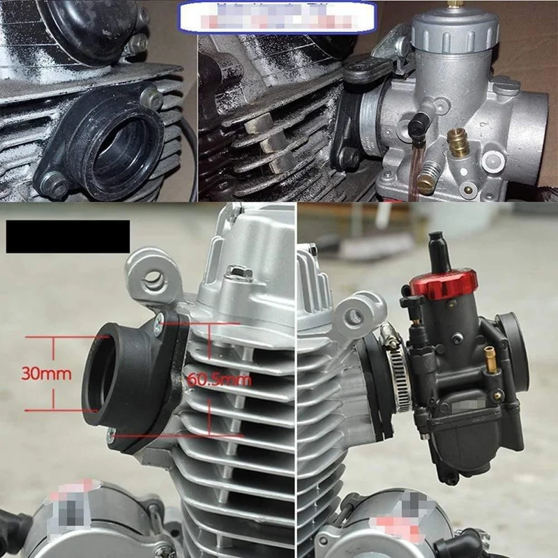 Gummi Motorrad Vergaser Adapter Einlass Ansaugrohr Dirt Bike Für MIKUNI OKO KOSO KEIHIN 28 30 32 34 PE28mm PE30mm