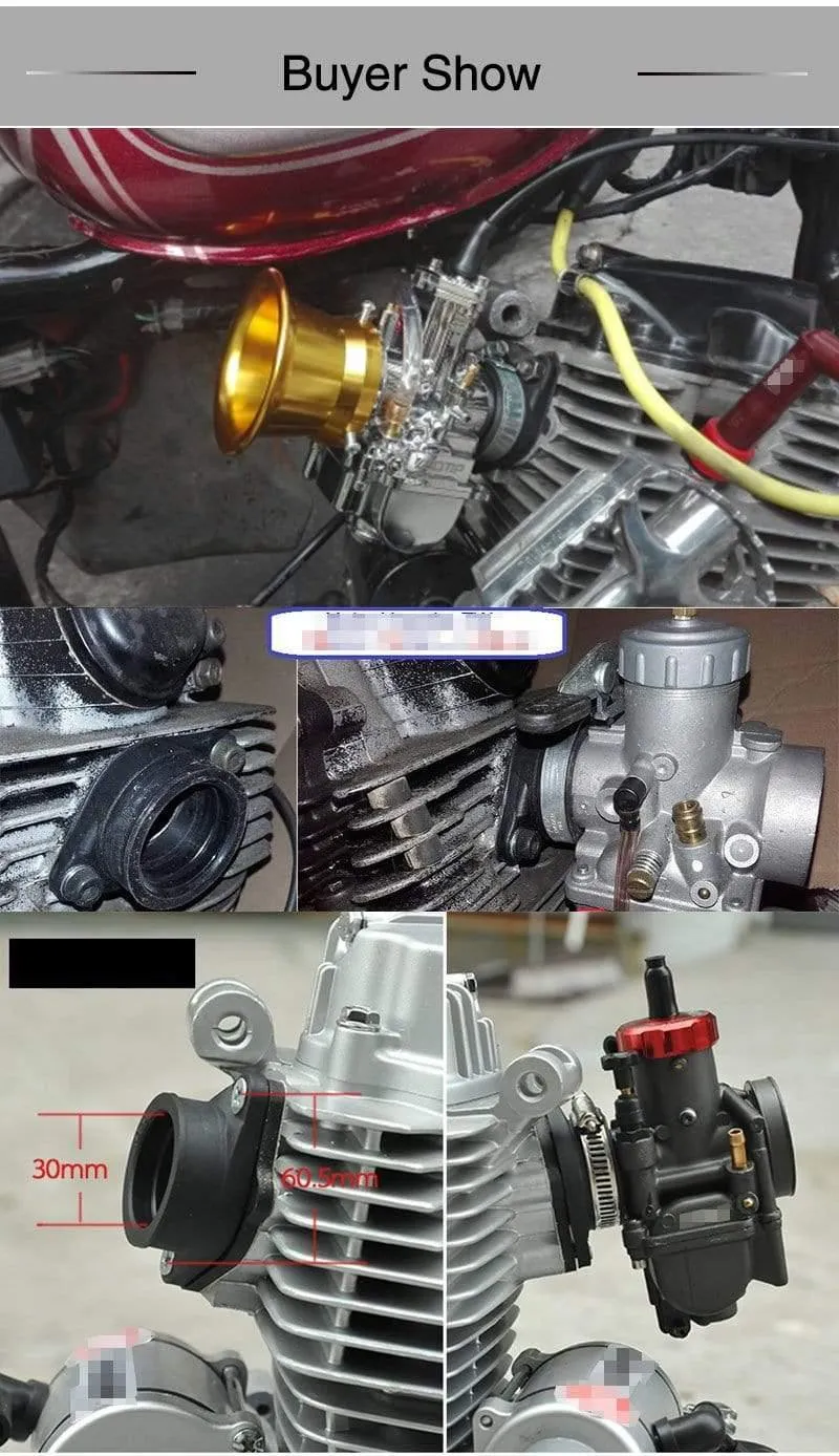 Gummi Motorrad Vergaser Adapter Einlass Ansaugrohr Dirt Bike Für MIKUNI OKO KOSO KEIHIN 28 30 32 34 PE28mm PE30mm