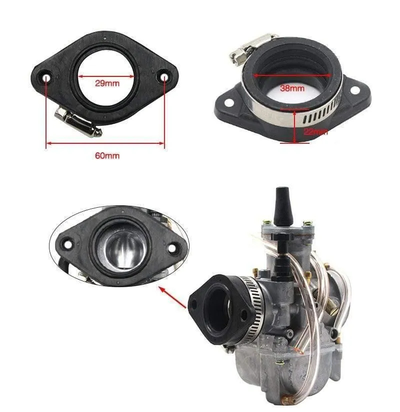 Gummi Motorrad Vergaser Adapter Einlass Ansaugrohr Dirt Bike Für MIKUNI OKO KOSO KEIHIN 28 30 32 34 PE28mm PE30mm