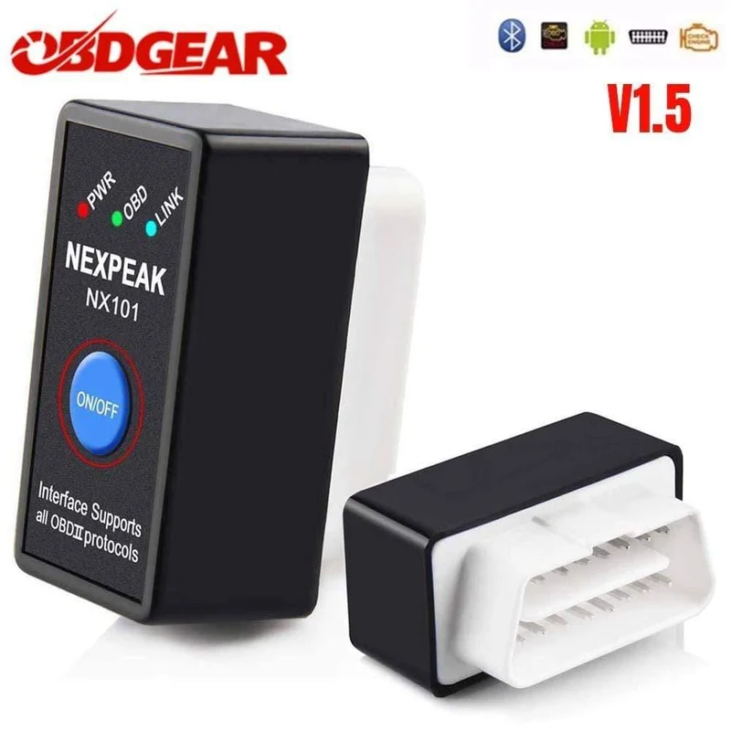 Mini Elm327 Bluetooth OBD2 V1.5 Elm 327 V1.5 OBD 2 Autodiagnose-Tool Scanner Elm-327 OBDII Adapter Autodiagnose-Tool