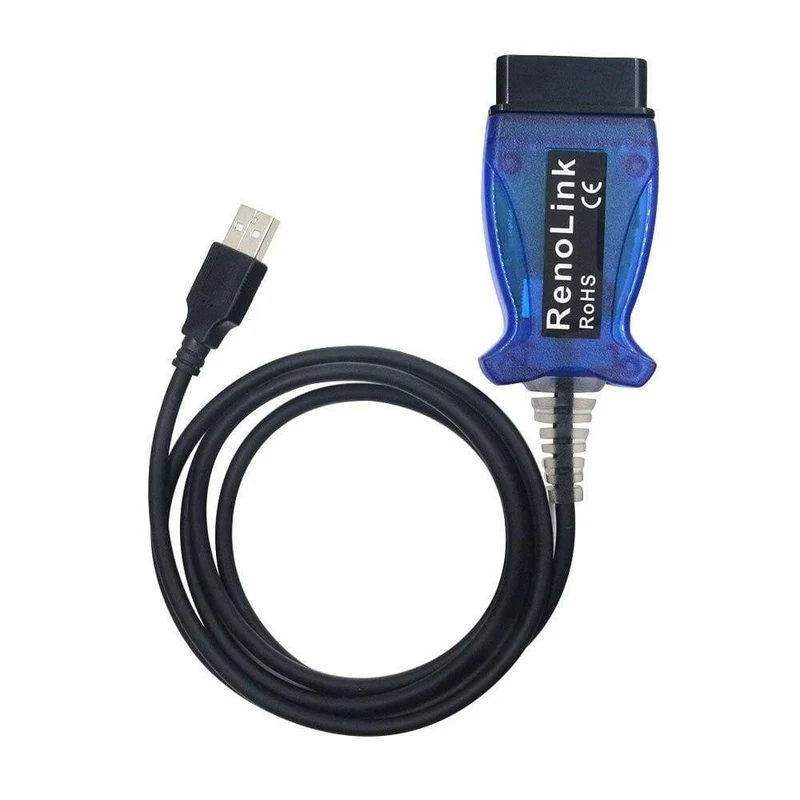 Renollink USB Diagnosekabel Für Renault ECU Programmierschlüssel Programmierung Airbag Reset Reno Link V1.52 OBDII Programmierer