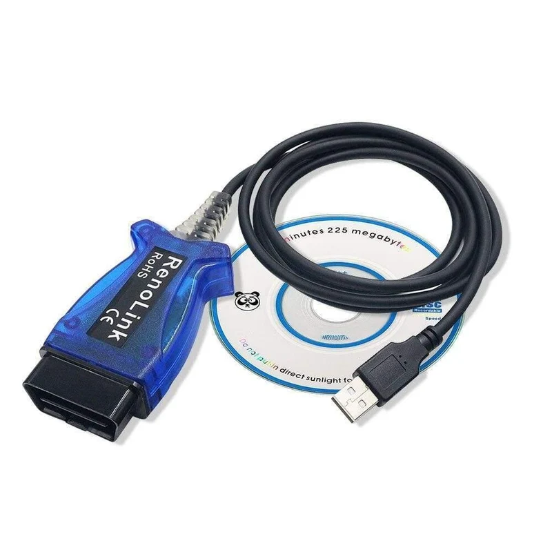 Renollink USB Diagnosekabel Für Renault ECU Programmierschlüssel Programmierung Airbag Reset Reno Link V1.52 OBDII Programmierer