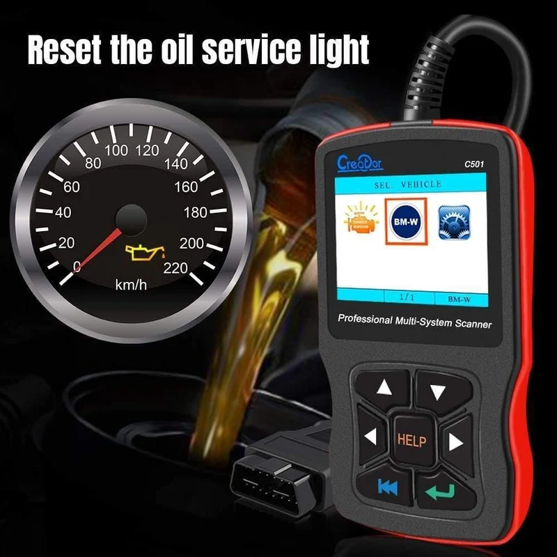 C501 OBD 2 Autodiagnose für BMW e46 e39 e90 e60 Diagnosescanner Codeleser AC EPS Ölservice Reset EPB ABS Airbag