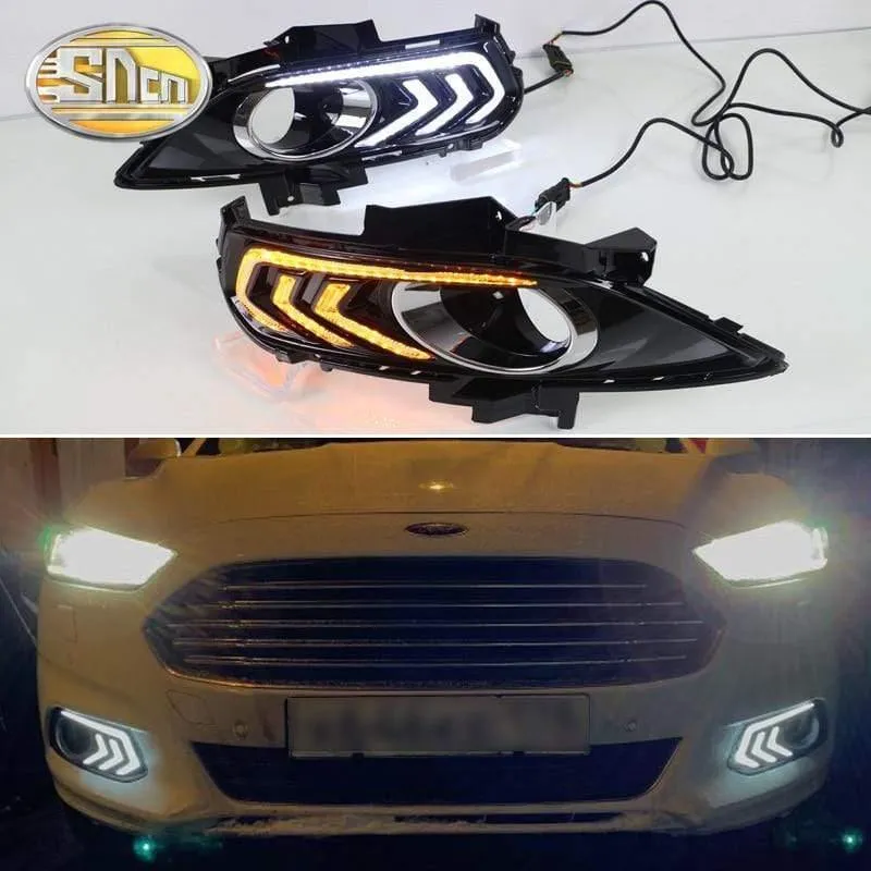 Ford Mondeo Fusion 2013 2014 2015 2016 Gelbes Blinkerrelais Wasserdichtes Auto-Tagfahrlicht mit LED-Tagfahrlicht SNCN