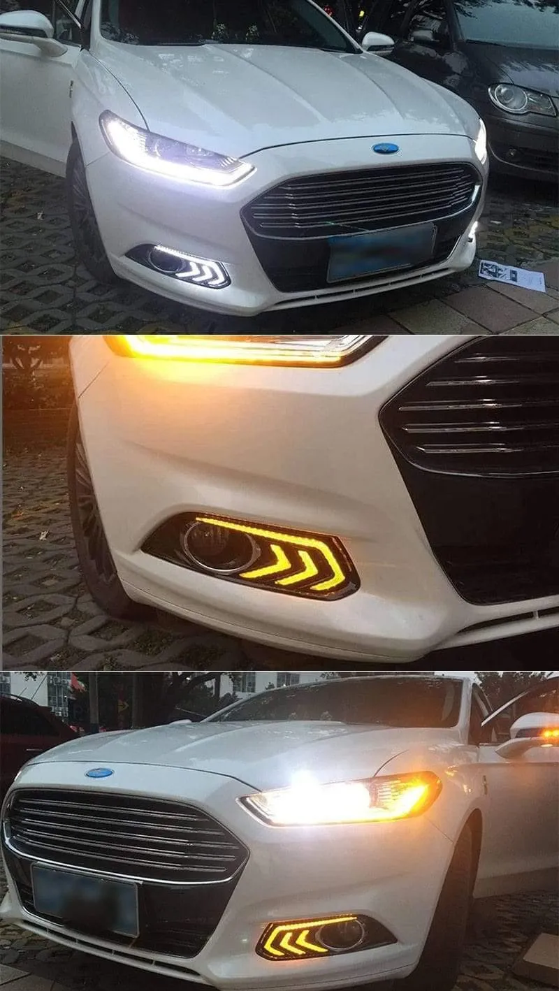 Ford Mondeo Fusion 2013 2014 2015 2016 Gelbes Blinkerrelais Wasserdichtes Auto-Tagfahrlicht mit LED-Tagfahrlicht SNCN