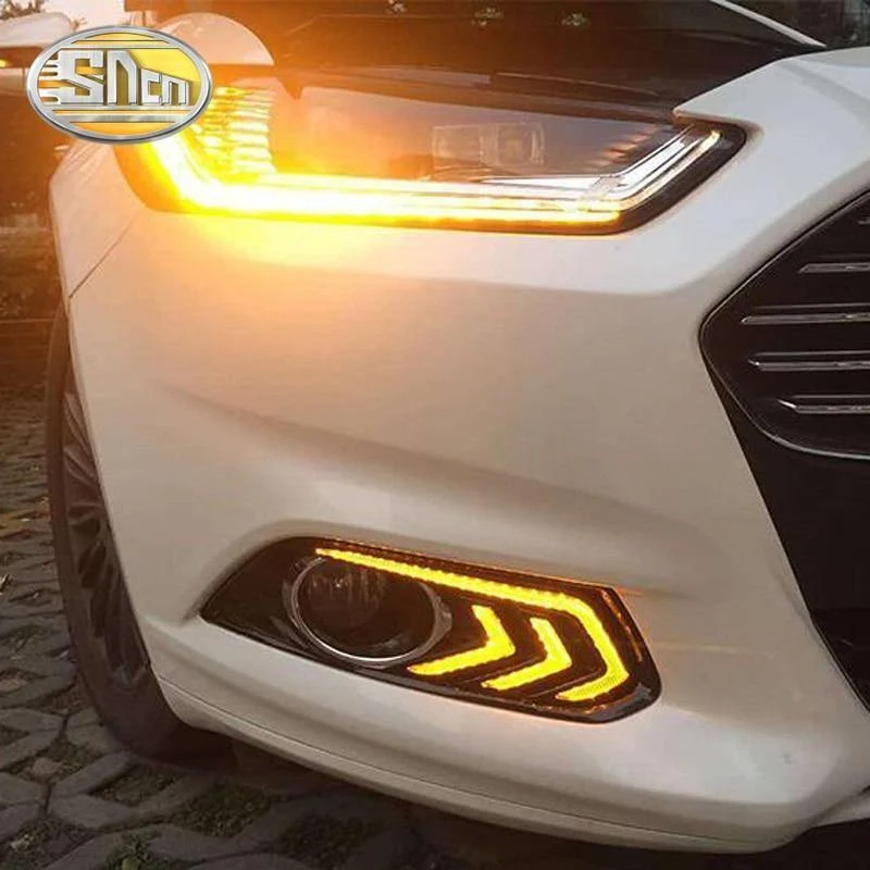 Ford Mondeo Fusion 2013 2014 2015 2016 Gelbes Blinkerrelais Wasserdichtes Auto-Tagfahrlicht mit LED-Tagfahrlicht SNCN