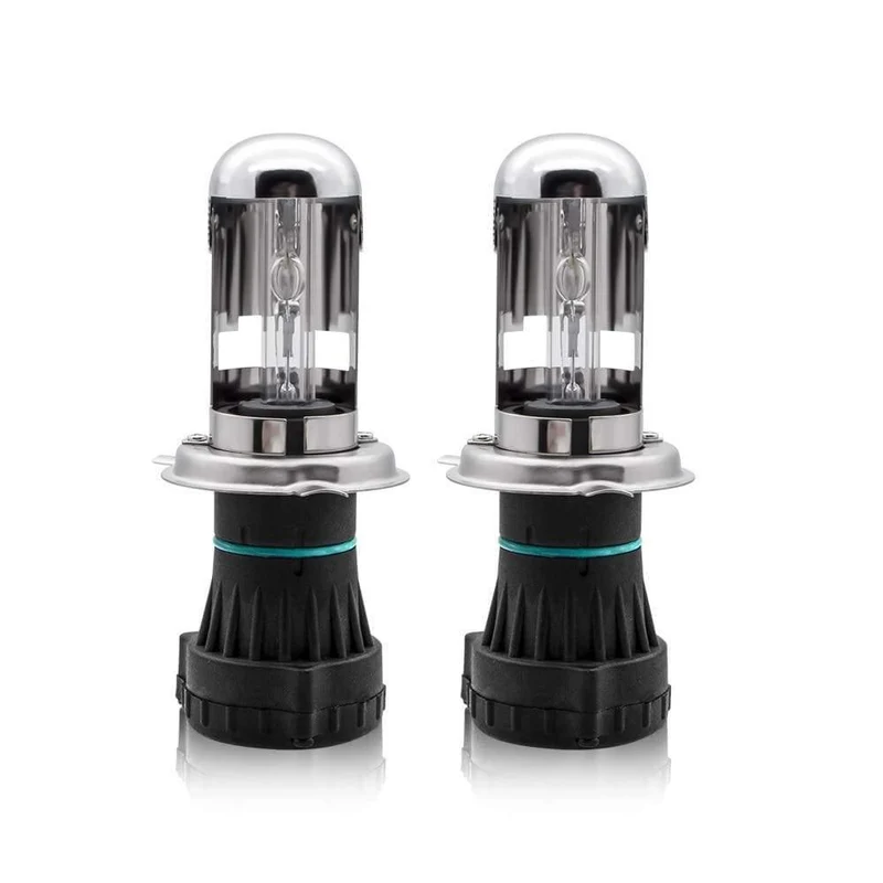 H4 Bixenon HID Kit 1 Paar 35W/55W Hi/Lo Beam Bi-Xenon-Scheinwerferlampen + 1 Relaiskabelbaum + 1 Paar digitales schlankes Vorschaltgerät DC12V