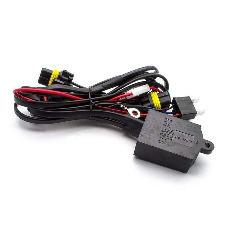 H4 Bixenon HID Kit 1 Paar 35W/55W Hi/Lo Beam Bi-Xenon-Scheinwerferlampen + 1 Relaiskabelbaum + 1 Paar digitales schlankes Vorschaltgerät DC12V