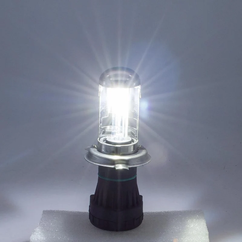 H4 Bixenon HID Kit 1 Paar 35W/55W Hi/Lo Beam Bi-Xenon-Scheinwerferlampen + 1 Relaiskabelbaum + 1 Paar digitales schlankes Vorschaltgerät DC12V