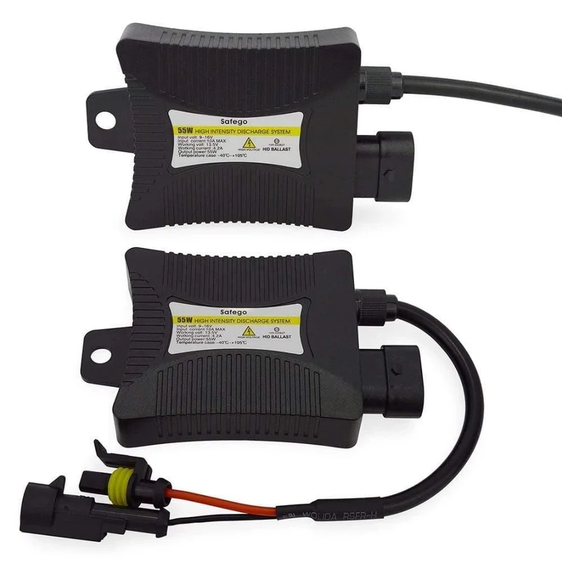 H4 Bixenon HID Kit 1 Paar 35W/55W Hi/Lo Beam Bi-Xenon-Scheinwerferlampen + 1 Relaiskabelbaum + 1 Paar digitales schlankes Vorschaltgerät DC12V