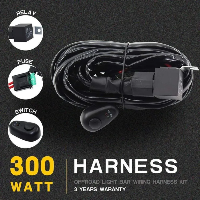 Kabelbaum-Schaltrelais-Kit für Connect 2 LED 300W Arbeitsscheinwerferleiste 4WD