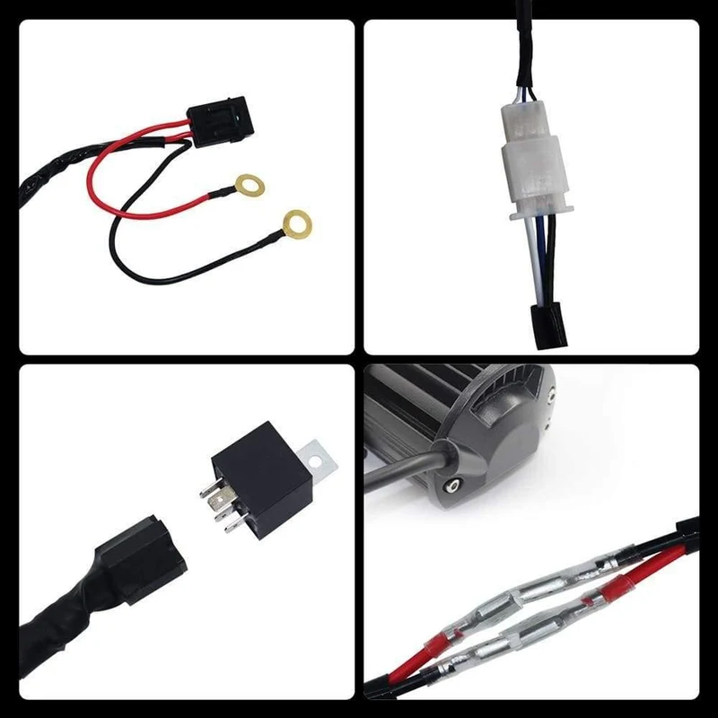 Kabelbaum-Schaltrelais-Kit für Connect 2 LED 300W Arbeitsscheinwerferleiste 4WD